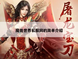 魔兽世界私服网的简单介绍