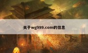 关于wg999.com的信息