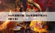 ios手游排行榜（ios手游排行榜2020前十名）