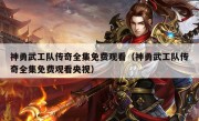 神勇武工队传奇全集免费观看（神勇武工队传奇全集免费观看央视）