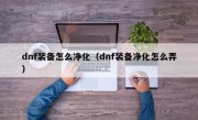 dnf装备怎么净化（dnf装备净化怎么弄）