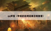 qq举报（举报的处理结果在哪里看）